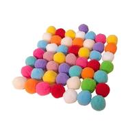Cat Toy Interactive Fun Toy Plush Ball Launches Quiet Bounce Ball To Tease The Cat Creative Mini ShootingPet Supplies(50 3cm balls)