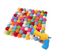 Cat Toy Interactive Fun Toy Plush Ball Launches Quiet Bounce Ball To Tease The Cat Creative Mini ShootingPet Supplies(50 balla and gun)