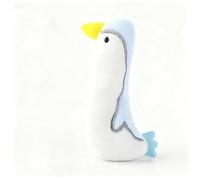 Cat Toy Interactive Toy Cute Plush Kittens Kitty Penguin Shaped Toy, White Cat Chew Catnip Toy Indoor Penguin Toys for Cats （4.7 inch - 1pcs - 0014