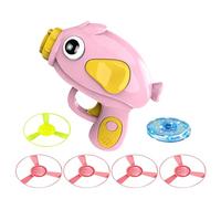 Cat Toy Launcher - Funny Light Up Long Distance Launching Cat Fetch Toys | Pet Flying Disc Launcher Toy Set | Light Up Long Distance Launch For Kitten Indoor Outdoor Chasing Training Hunting
