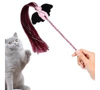 Cat Toy Magic Wand | Teaser Magic Wand Toy Cute - Silent Pet Toy Interactive Cat Teaser Toy with Tassel for All Breed Sizes