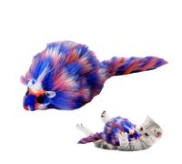 Cat Toy Mice, Stress Relief Teaser Toys for Cats, Squeaky Kitten Chew Training Tools, Plush Stress Relief Playing Devices for Pets