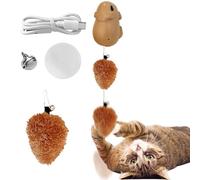 Cat Toy Moving Enrichment Ball with Bell Pet Electronic Cat Toys Capybara Cartoon Shape Apartment Play Exercise Simulation Diver