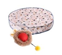 Cat Toy - Oxford Fabric 70x10cm 110g Lightweight | Interactive Pet Exercise Trainer with Rolling Ball Play Tunnel Self-Activity Silent Training Intract