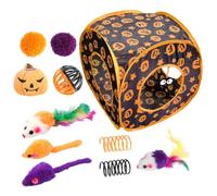 Cat Toy Pack Interactive Kitten Playtime, Peekaboo Play Tunnel, Furry