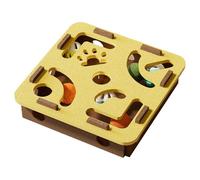 Cat Toy Puzzle - Cat Maze Toy | Bell Maze Tunnel Scratching Board for Large Dog Mental Stimulation Exercise Teething Training Crate