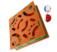 Cat Toy Puzzle Toy for House Cats - Interactive Claw Cutter with Bell Ball Felt Scratching Pad | Cats Felt Maze Box Kittern Toy Cat Games for Kittens Dog