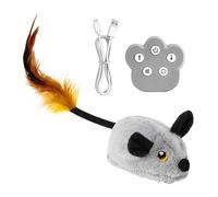 Cat Toy - Rechargeable With Wagging Tail | At Toys For Indoor Cats Adult Kittens, USB Rechargeable | Mice Interactive Toys For Indoor Cats, Rechargeable Remote Control Plush Doll With Light & So