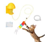 Cat Toy Rope | Bite-Resistant Lighted Exerciser - Auto-Retract Rope Smart Toy for Kitten - for Wall Door Frame Bedroom Study Room Balcony Cabinet