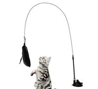 Cat Toy - Stick Interactive Teaser, Detachable Attachment with Suction Cup, Engaging Play Accessory with Lightweight Design Encouraging Active Exercise | Divertissem