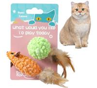 Cat Toy - Sturdy Cat Toy with Realistic Design, Interactive Cat with Cat Toy for Cats, Interactive Plush Toy with Bit Protection