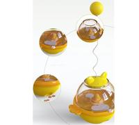 Cat Toy, Treat Puzzle, Interactive Training Feeder 11.02 x 5.47 x 4.41 inches for Indoor Kittens, Mental Enrichment Game, Garden Play, Balcony Fun, Bedroom Activity, Study Distraction, and Living Room