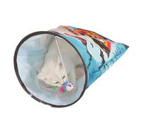 Cat Toy Tunnel Nest - Halloween Pattern Cat Tunnel Toy With Ball Toy | Portable Foldable Cat Tubes and Tunnels for Small Medium Rabbits Puppies Dogs