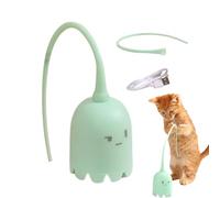 Cat Toy Wand - Automatic Silicone Tail Toy | Interactive Pet Toy for Chubby Cats Needing Exercise, Durable Silicone Teaser Toy for Gat