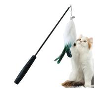 Cat Toy Wand Cat Toy Wand - Teaser Wand Retractable Interactive Cat Toy with Bell, Funny Non-Slip Kitten Wand Elastic Cat Toy