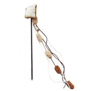 Cat Toy Wand, Food-Themed Teaser with Bell, Plush Catcher Training Aid, Interactive and Fun Exercise Tool, Widespread Adoption 12.6 Inches for All Cats Breed, Sizes