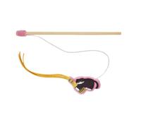 Cat Toy Wand - Plush Tassel Stick Toy Wand | Sunglasses Kitten Teaser Ţoy Ẃand, Interactive Wood Handle Pet Accessory, Thirty Five Inch Long Training Ťoy For Indoor Hunting Instinct Stimulation