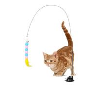 Cat Toy with Feathers | Interactive Kitten Development Setter,Interactive Cat Toy with - for Entertainment and Daily Training at Home, Garden, Outdoor Park Lib