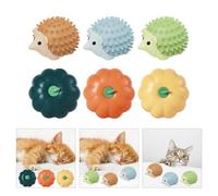Cat Toys, 3pcs Mints Toy Kittens Playing Chewing Teeth Toy Funny Lickable Cats Snacks with Hedgehogs Shape