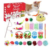 Cat Toys Advent Calendar | 24 Days Christmas with Various Interactive Cat Toys, Advent for Kitten Lovers, Teenagers, Adult Friends