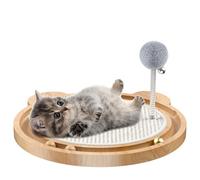 Cat Toys, Cat Scratcher, Cat Toys for Indoor Cats, Natural Sisal Cat Scratching Board, Kitten Interactive Cat Toy with Ball Track Spring Ball-Gray