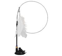 Cat Toys, Cat Toys - Self-Standing Suction Base with Bell to Stimulate Exercise and | Realistic Coloured Feathers on the Basis of Self-Holding Suction for Sti