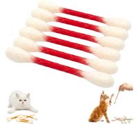 Cat Toys,Cotton Swabs Cat Toys,Interactive Felt Kitty Kicker Toy Sticks for Boredom Exercise Play Anxiety,For Indoor Cats Kitten Teething and Stress(Red)