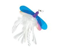 Cat Toys Feather - Dragonfly Cat Teaser, Stick Feather Interactive | Wand Ponga in, Kitten Toy for Training and Physical Play, Home Entertainment, so