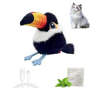 Cat Toys,Flapping Wings Sparrow No Flying Chirping Bird Interactive Catnip Toy for Kitten or Small Dogs Touch Activated Rechargeable for All Breeds Cat Kicker Catnip Toys