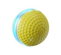 Cat Toys for Indoor Cats, Interactive Cat Ball Self Moving, Automatic Kitten Toy, 360° Electric Rolling Dog Ball Toys USB Rechargeable Quiet Play for Bored Indoor Cats (Yellow)