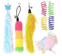 Cat Toys for Indoor Cats Kitten, 8 Piece Set with Springs and Replaceable Heads, Interactive Playtime for Hunting Instinct Development, Fun Bonding Activities for Multi-Cat Households