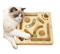 Cat Toys - Interactive Chew Toy Puzzle Box | Cat Claw File Activity Box for Kittens Indoor Outdoor Patio Balcony Intelligence Toy