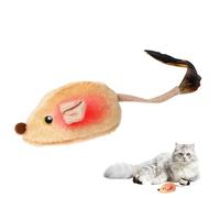 Cat Toys Interactive for Indoor Cats, Interactive Cat Toys Mice Electronic with Furry Tail, Rechargeable Led Cat Toy with Squeaky Sound Dynamic Magic Tail for Cat Exercise