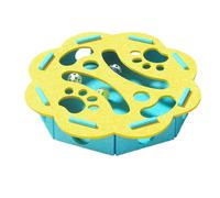 Cat Toys - Interactive Puzzle Box For Kitten Entertainment, Treat Dispensing With Play Stimulation, Training Game For Home Living Room Bedroom Travel, Soft Felt Material, 10x10 Inches