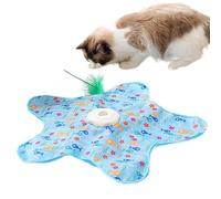 Cat Toys Interactive, Star Shaped Participatory Hunting's Toy, 24.41x24.41x2.68 Inches Physical Activity & Adjustable, Chew Proof Three Speed Games for Teething, Hunting, and Mental Stimulation