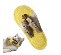 Cat Toys - Natural Teeth Cleaning Slipper | Cat Teething Toy Catnip Chew Toy - for Pet Kitten Relaxing Stimulation Enrichment Boredom Play Kick Molar Scratch