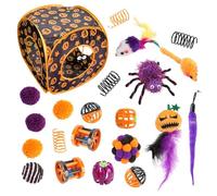 Cat Toys Pack | Halloween Themed Catnip Toys Set, Cat Play Tunnel, Interactive Toys for Small Cats, Naps and Playtime