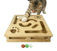 Cat Toys - Pet Exercise Puzzle Box 40x40x8cm, Cat Scratch Enrichment Interactive Station, Mental Stimulation Activity Cube | Puzzle Box