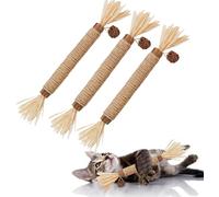 Cat Toys Silvervine Chew Stick,Kitten Treat Catnip Toy 10Pack Kitty Natural Stuff with Catnip for Cleaning Teeth Indoor Dental Snack Interactive Exercise Hamster Chinchilla Gerbil Rabbit Bunny GREMBEB