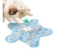 Cat Toys, Star-Shaped Hunting Toy, Interactive Hunting Cats Game, Three-Speed Modes Teething, Chew-Proof Design for Mental Stimulation, Training and Climbing, 24.41x24.41x2.68 inches