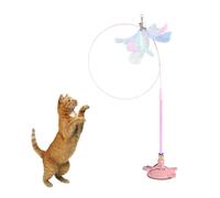Cat Toys - Suction Cup Teaser Wand - Portable Pet Toys for Indoor Cats, Cute Kitten Toys for Relaxing, Exploring