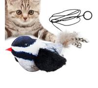Cat Toys With Bird Sounds - 5.12x1.77x2.36 Inches Interactive Cat Flapping Bird | Indoor Kitty Kitten Exercise Electronic Toy | Rechargeable Touch Ctivated Kitten Toy For Cats To Play Alon