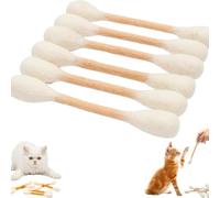 Cat Toys with Catnip 6piece Set Giant Indoor Cat Chew Stick Interactive Cute Cats Toy Relieves Boredom Kitty Kicker Play Lover Gift Accessories (Beige)