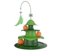 Cat Track Toy, With Smooth Rolling Balls, 30x18x18cm, Interactive 3-Tier Puzzle With Teaser, Ball Track Tower Cat Enrichment Toys, Engaging Play For Mental And Physical Exercise