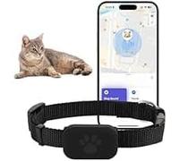 Cat Tracker blue, Waterproof Logger GPS Collar for Pets, GPS Tracker Collar for Small Cats,Pet Recorder for Cats with No Monthly Fees, Portable Anti Lost for Apple Find (iOS Only) Adjust 28-39cm