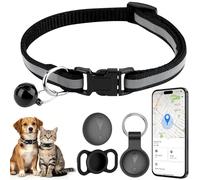Cat Tracker Collar, Dog Tracker No Monthly Fee, Cat Trac-ker Compatible with iOS and Android, Real Time GPS Dog Ca t Trac ker, IPX6 Waterproof Stretchy C at GPS Tracking Device for Kittens and Puppies
