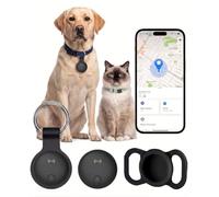 Cat Tracker Collar, Dog Tracker No Monthly Fee, Cat Tracker Compatible with iOS and Android, Real-Time Tracking Cat GPS Tracker, Long Battery Life Waterproof Smart Pet Tracker, Black