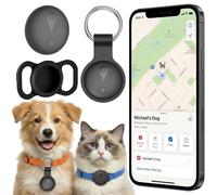 Cat Tracker Collar, Dog Tracker No Monthly Fee, Cat Tracker Compatible with iOS and Android, Real-Time Tracking Cat GPS Tracker, Long Battery Life Waterproof Smart Pet Tracker, Black