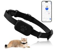 Cat Tracker Collar for Ap ple Find My, No Subscription Bluetooth Pet Tracker for Cats, Waterproof Adjustable 28-39 cm Safety Collar, Anti-Lost GPS Locator Alternative for Small Pets, iOS Only