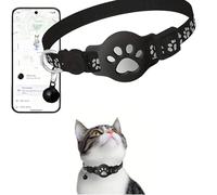 Cat Tracker Collar for Small Cats, No Monthly Fee, Cat Tracker Gps Collar For Small Cats, For Apple Find Function(Applicable to iOS and Android) (A)